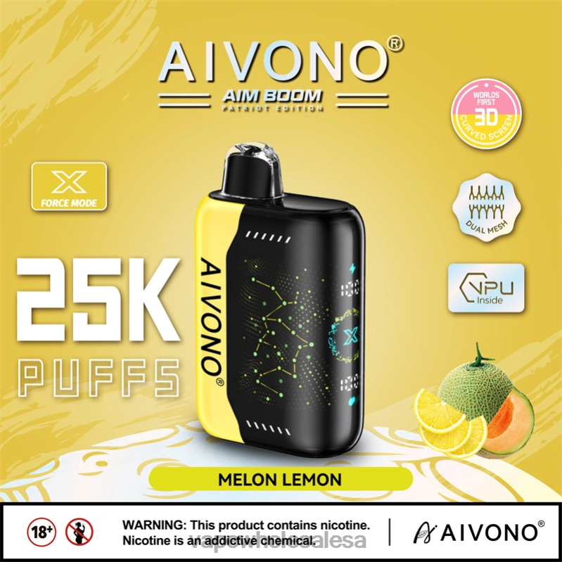 Vape Wholesale Prices - Aivono AIM BOOM 25000 Melon Lemon Z2PV8348