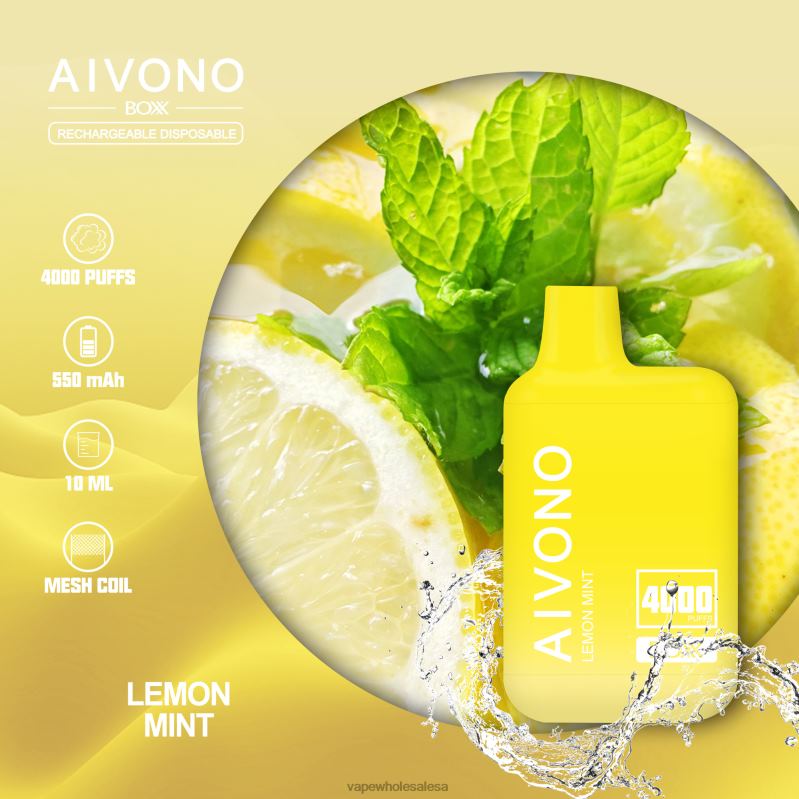 E Cig Wholesale - Aivono AIM BOXX 4000 Lemon Mint Z2PV8230