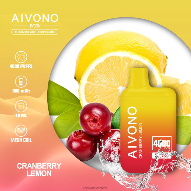 Vape Wholesale Prices - Aivono AIM BOXX 4000 Cranberry Lemon Z2PV8218