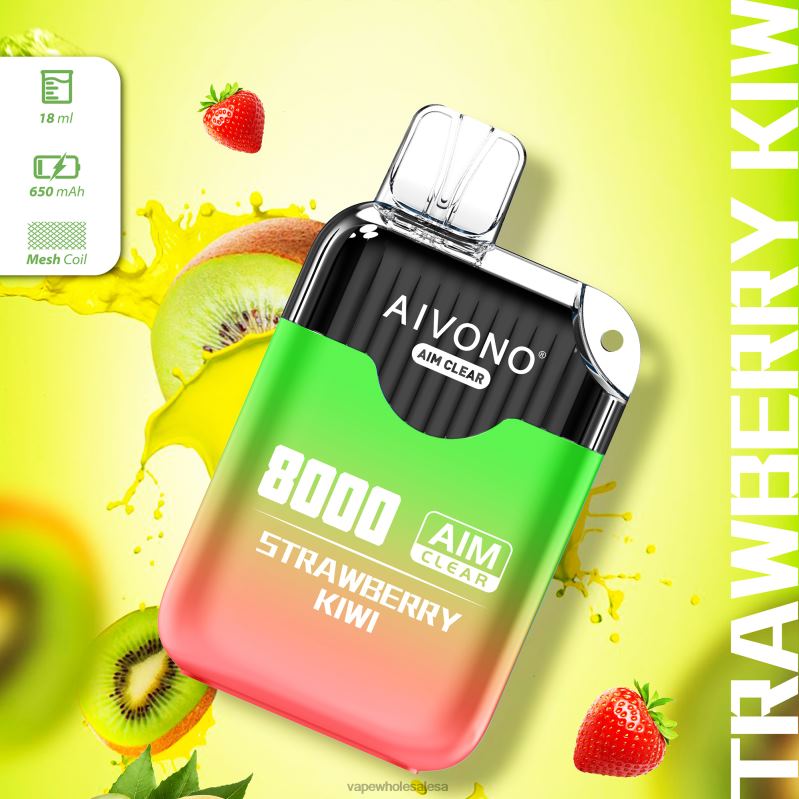 E Cig Wholesale - Aivono AIM CLEAR 8000 Strawberry Kiwi Z2PV8210