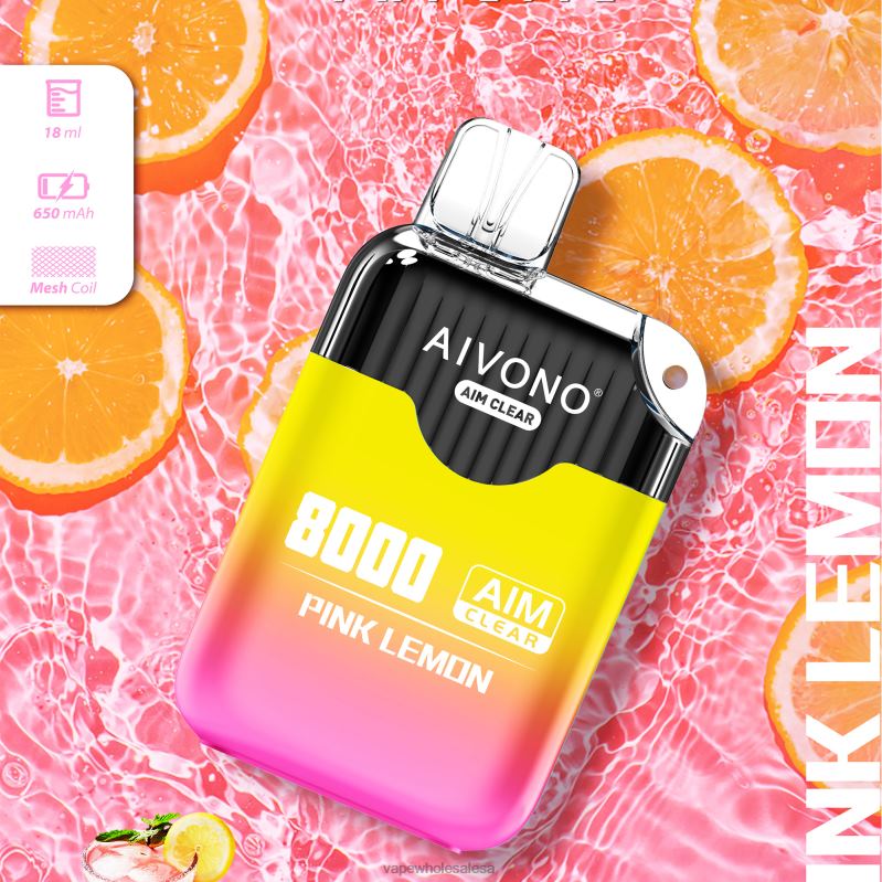 Vape Wholesale Suppliers - Aivono AIM CLEAR 8000 Pink Lemon Z2PV8211