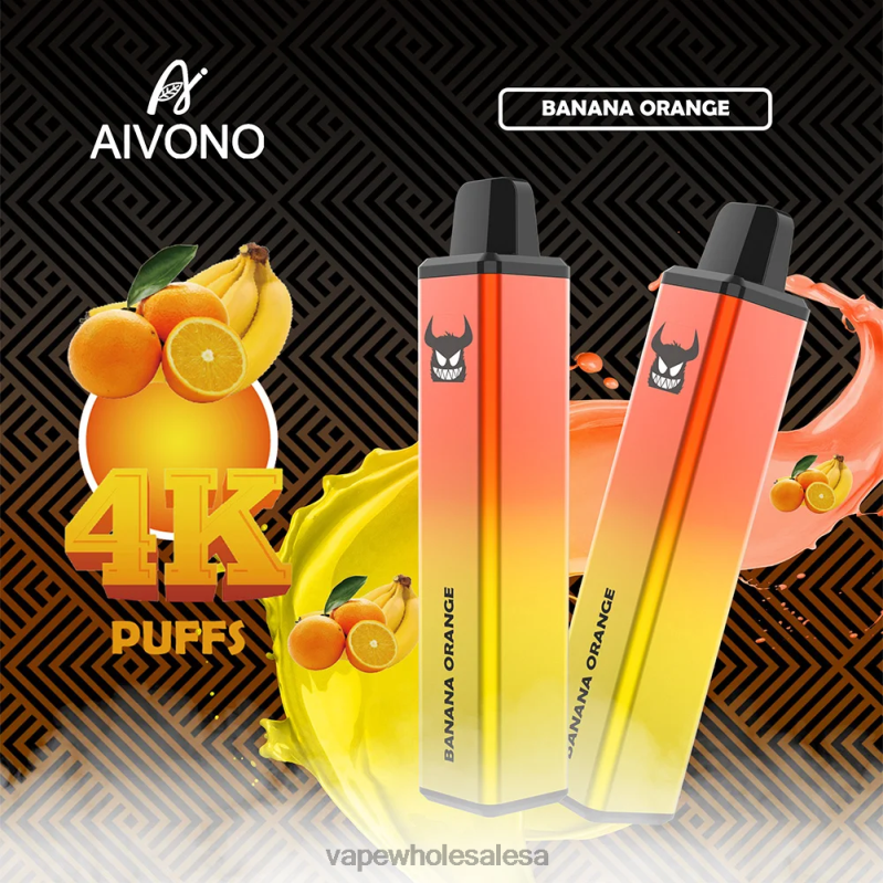 Vape Wholesale Prices - Aivono AIM FREAK 4000 Banana Orange Z2PV8258