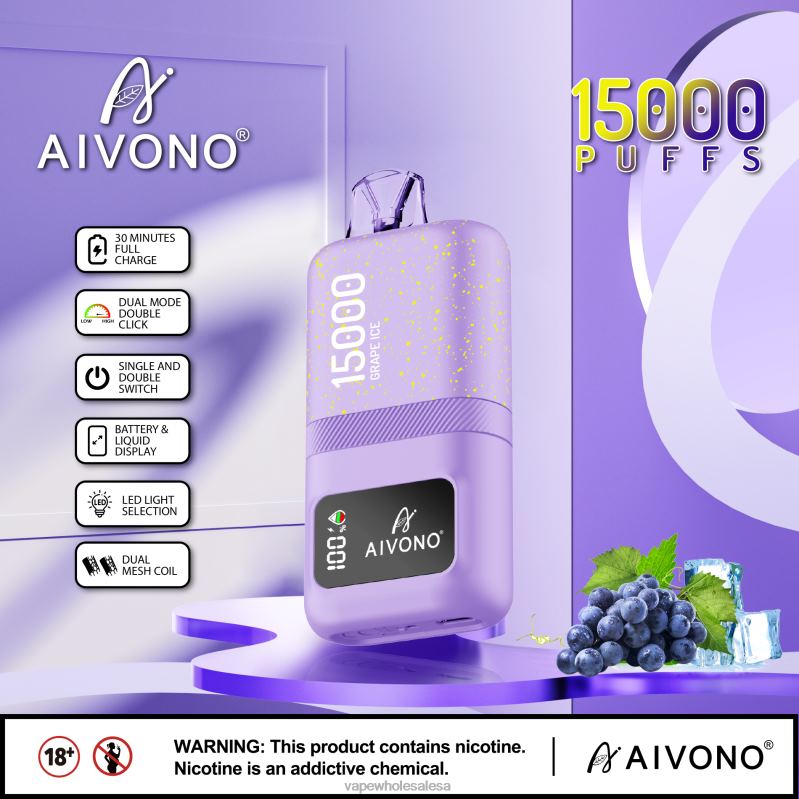 E Cig Wholesale - Aivono AIM magic 15000 Grape Ice Z2PV860