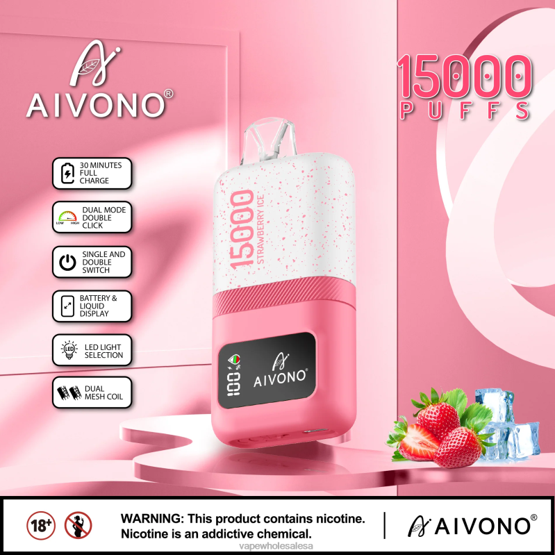 Vape Wholesale Suppliers - Aivono AIM magic 15000 Strawberry Ice Z2PV871