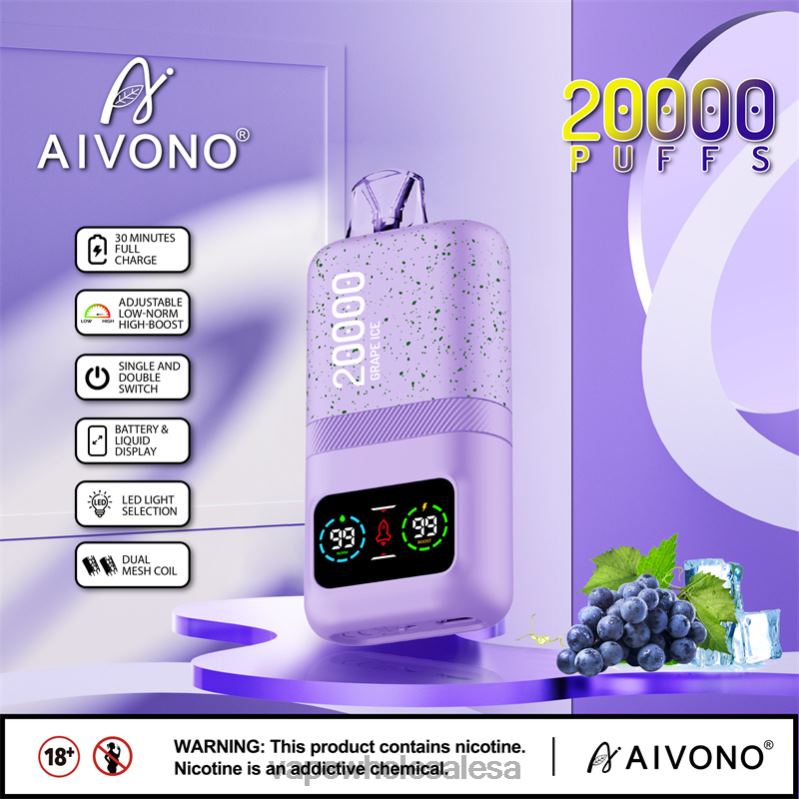 Vape Wholesale Sa - Aivono AIM magic 20000 Grape Ice Z2PV886