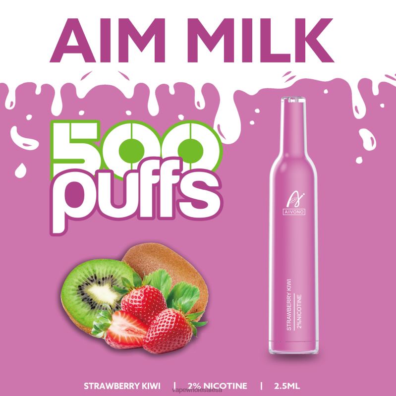 Vape Wholesale Suppliers - Aivono AIM MILK 500 Strawberry Kiwi Z2PV8271