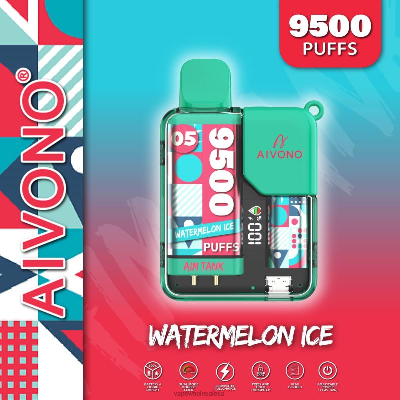 Vape Wholesale Global - Aivono AIM TANK 9500 Watermelon Ice Z2PV837