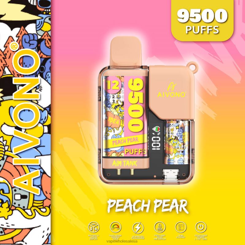 Vape Wholesale Suppliers - Aivono AIM TANK 9500 Peach Pear Z2PV841