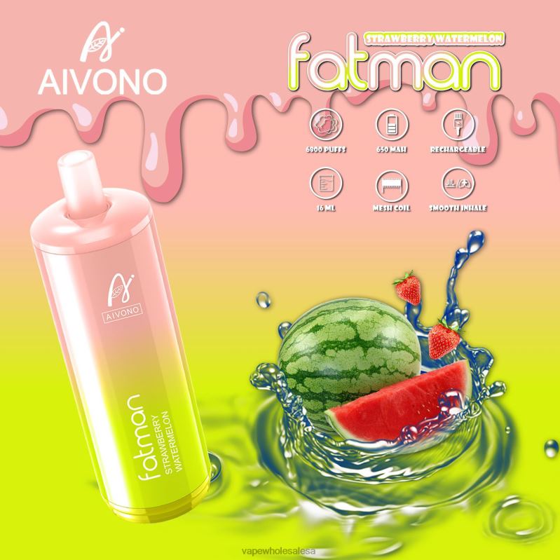 E Cig Wholesale - Aivono FATMAN 6800 Strawberry Watermelon Z2PV830