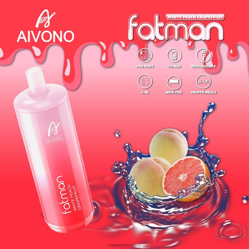 Vape Wholesale Distributor - Aivono FATMAN 6800 Grapefruit Z2PV825