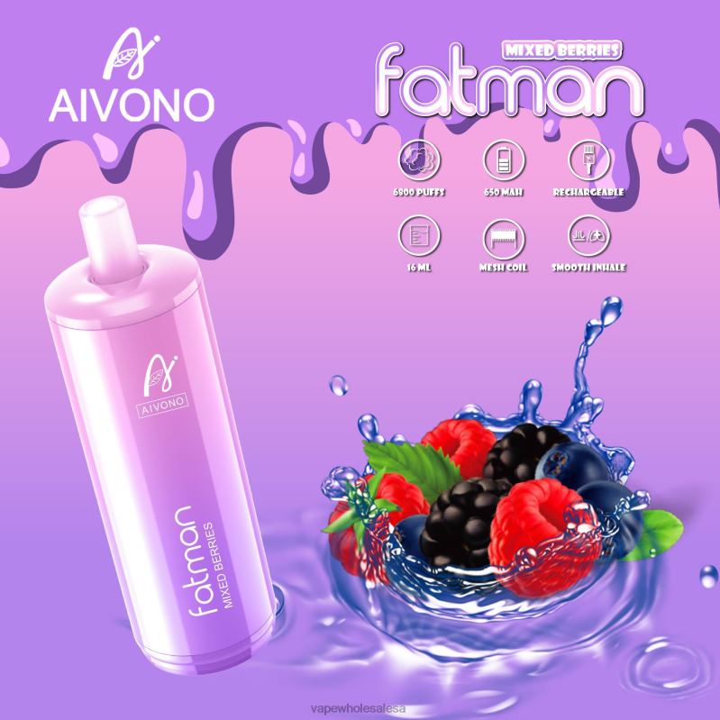 Vape Wholesale Global - Aivono FATMAN 6800 Mixed Berries Z2PV827