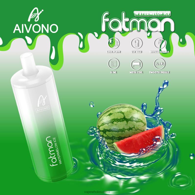 Vape Wholesale Prices - Aivono FATMAN 6800 Watermelon Ice Z2PV828