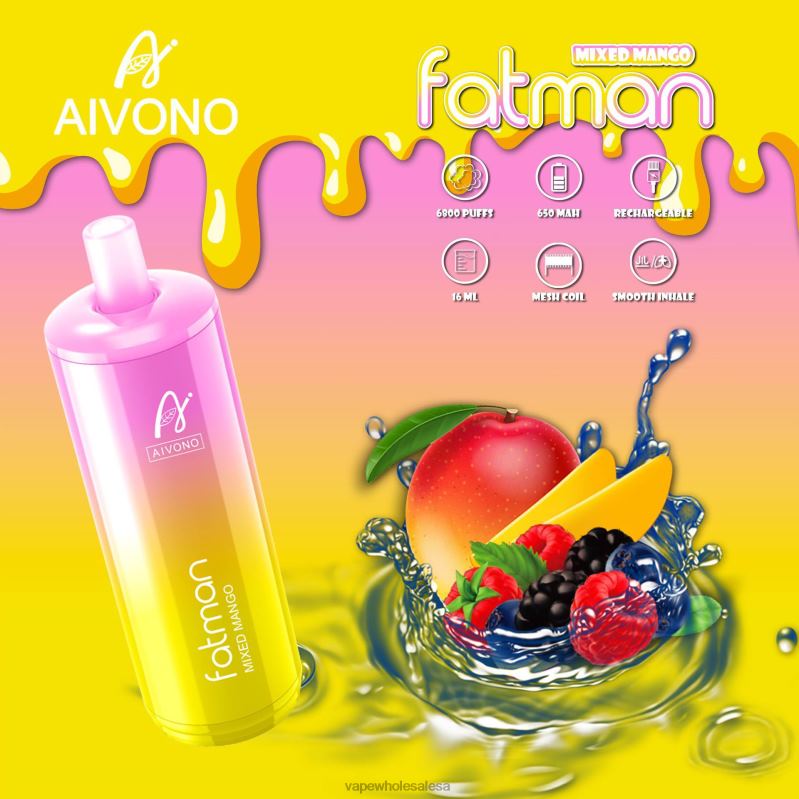 Vape Wholesale Sa - Aivono FATMAN 6800 Mixed Mango Z2PV826