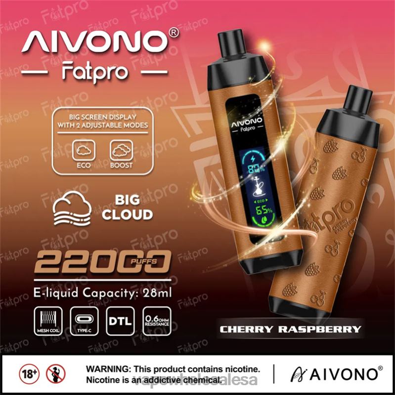 Vape Wholesale Cape Town - Aivono Fatpro 22000 Cherry Raspberry Z2PV84