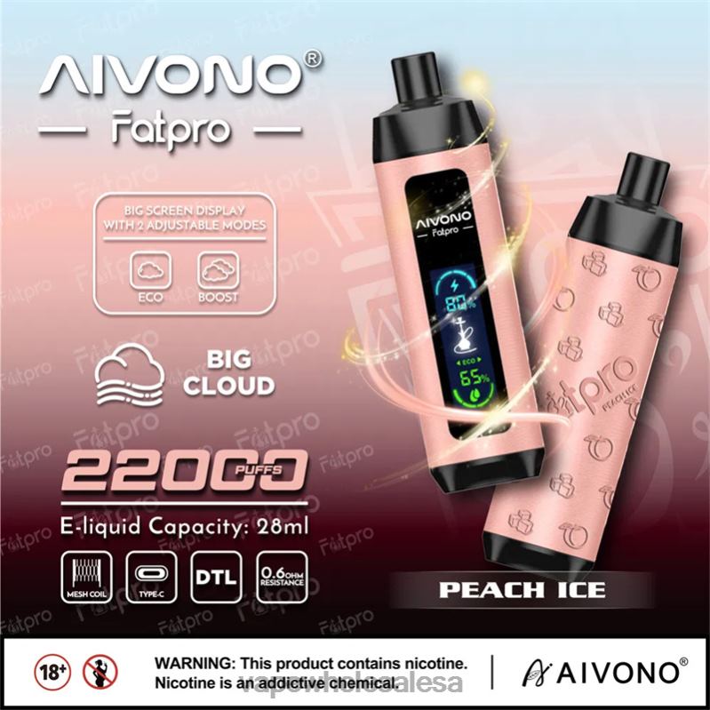 Vape Wholesale Distributor - Aivono Fatpro 22000 Peach Ice Z2PV85