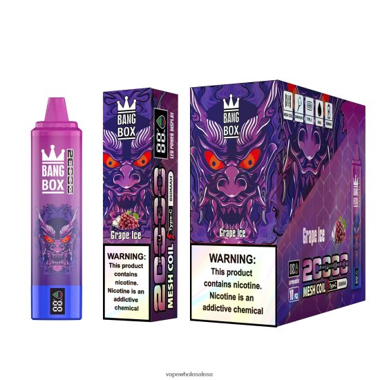 E Cig Wholesale 6ZT848130 Grape Ice Bang Box 20000