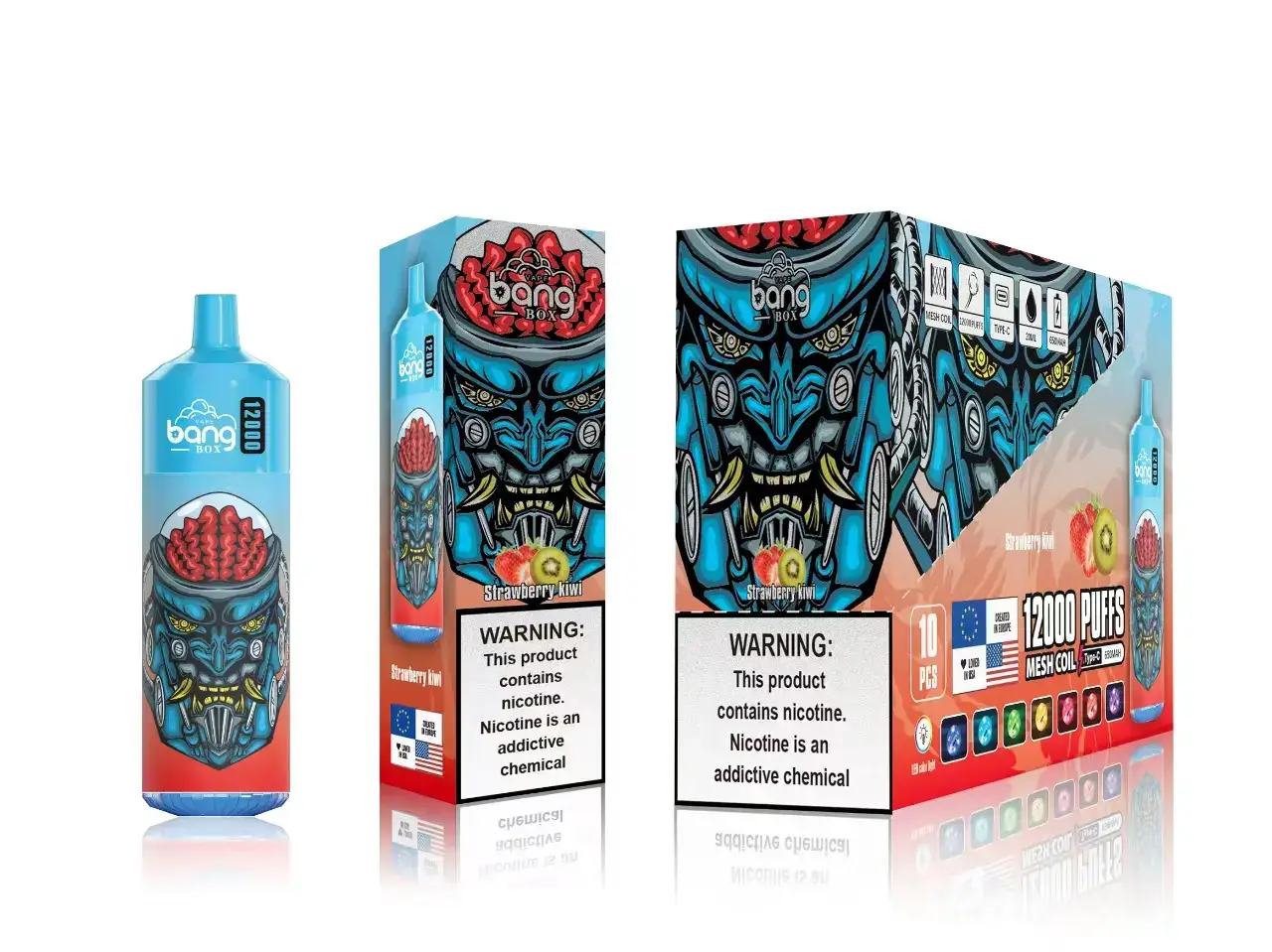 Vape Wholesale Sa 6ZT848116 Strawberry Kiwi Bang Box 12000 Puffs