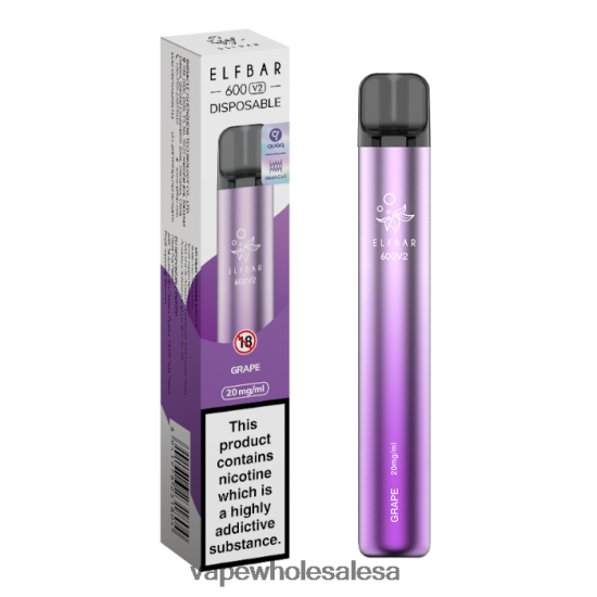 Vape Wholesale Cape Town 6ZT848284 Grape ELFBAR 600V2 20mg