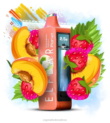 Vape Wholesale Prices - Elf Bar Planet 25000 Strawberry Peach 40DT28