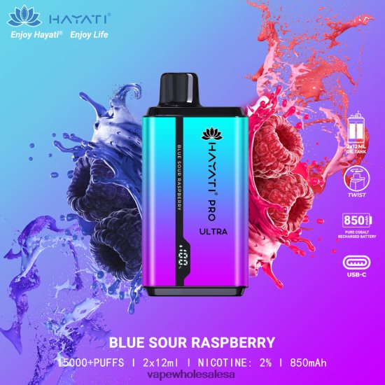 E Cig Wholesale 6ZT848200 Blue Sour Raspberry Hayati Pro Ultra