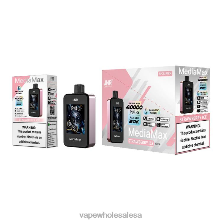 Vape Wholesale Global - JNR MediaMax 40k Puff Strawberry Ice F442617