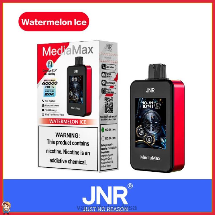 Vape Wholesale Prices - JNR MediaMax 40k Puff Watermelon Ice F442618