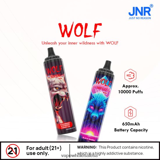 E Cig Wholesale 6ZT848100 Blue Razz Cherry JNR WOLF NIPLO