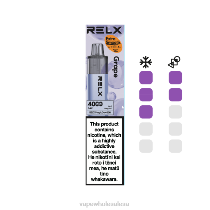 RELX MagicGo 4000 Disposable Vape Grape D68T6 Vape Wholesale Sa