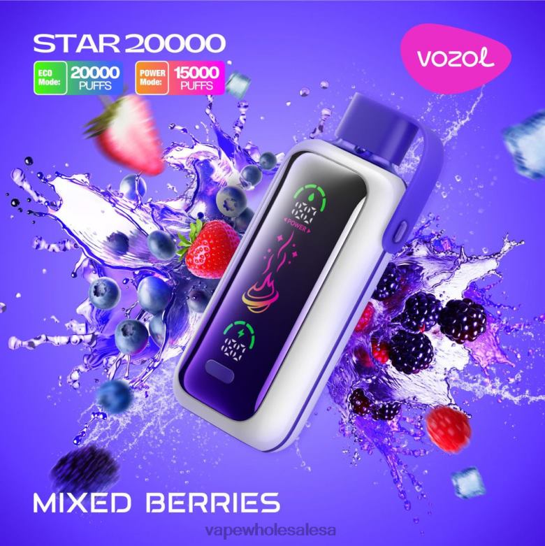 Vape Wholesale Cape Town - VOZOL STAR 20000 MIXED BERRIES B66T414