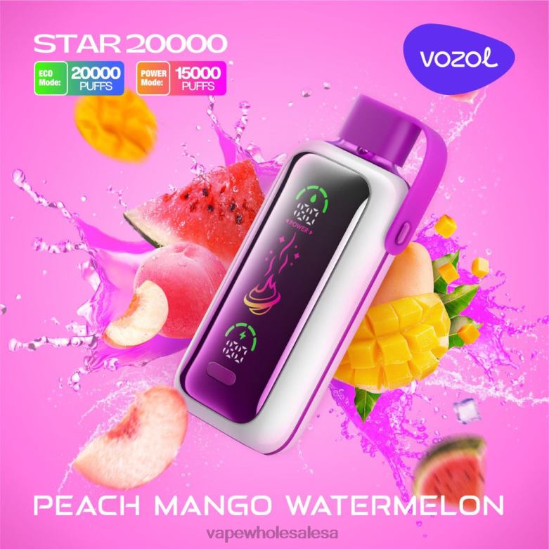 Vape Wholesale Sa - VOZOL STAR 20000 PEACH MANGO WATERMELON B66T416