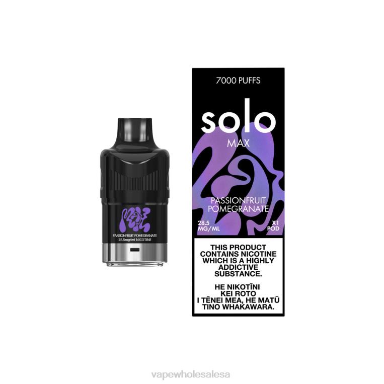 Vape Wholesale Prices - Solo MAX Pod Passionfruit Pomegranate 08JTZ89